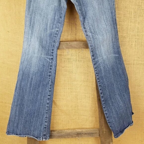 7 for all mankind women 27 jeans denim A pocket flare New York dark blue - Picture 2 of 4